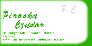 piroska czudor business card